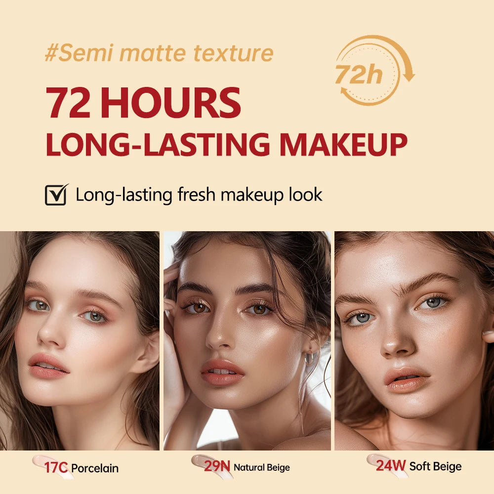 SPF Cushion Foundation – Full Coverage, Waterproof & Long-Lasting (9 Shades)