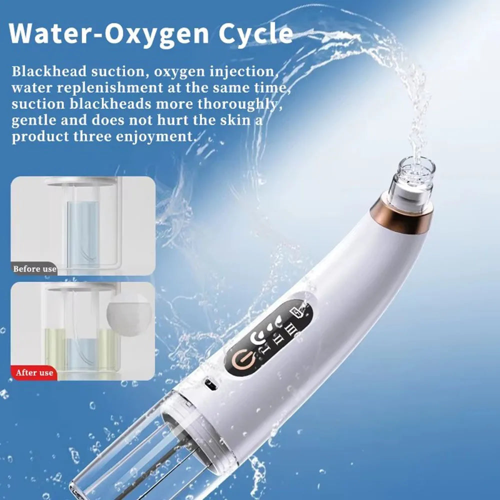 USB Rechargeable Bubble Facial Cleansing Machine Home Use Blackhead Remover Vacuum Pore Cleaner Head for Skin
