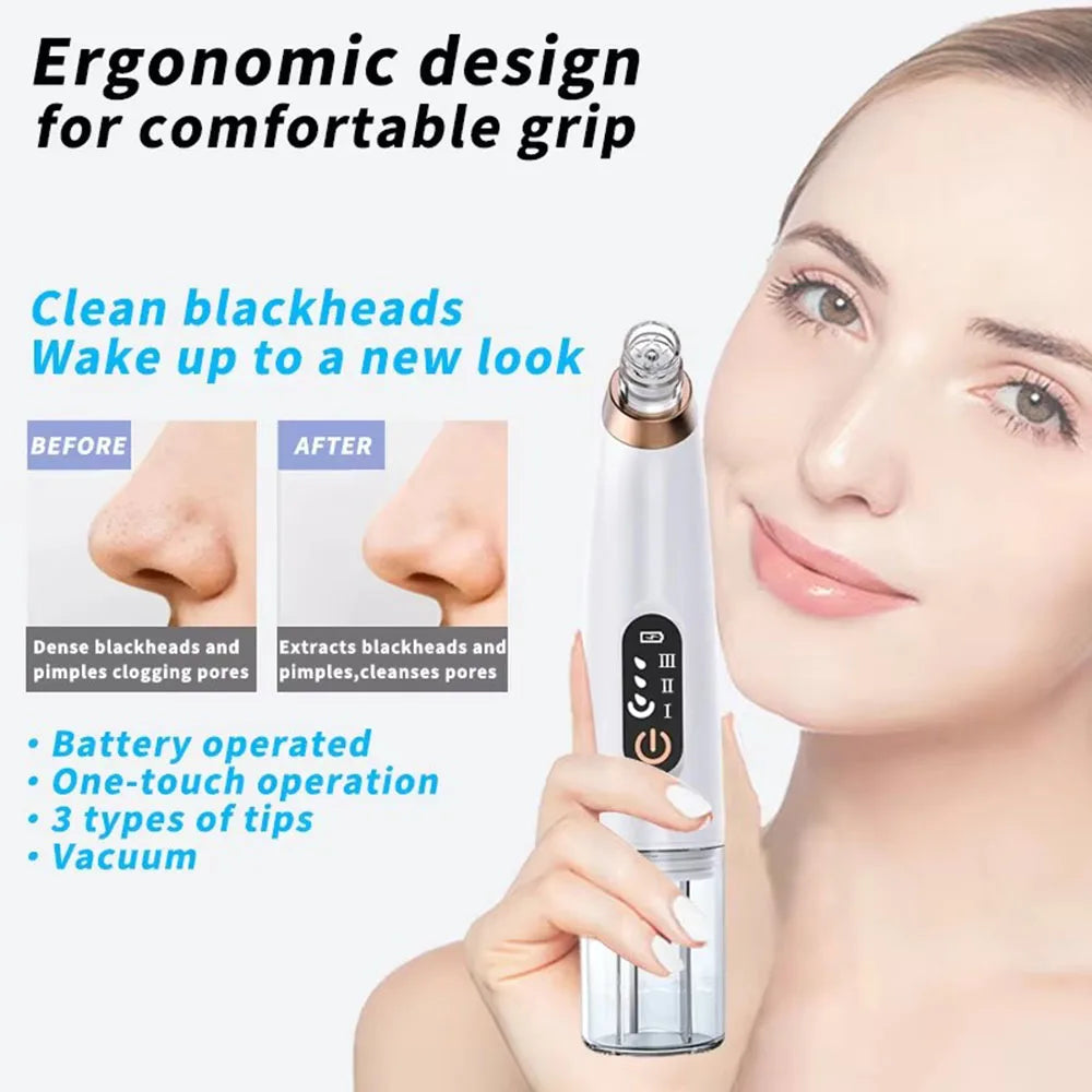 USB Rechargeable Bubble Facial Cleansing Machine Home Use Blackhead Remover Vacuum Pore Cleaner Head for Skin