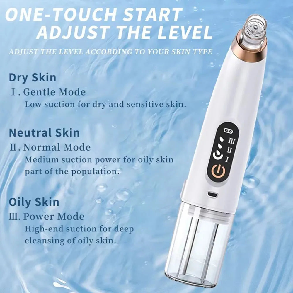 USB Rechargeable Bubble Facial Cleansing Machine Home Use Blackhead Remover Vacuum Pore Cleaner Head for Skin