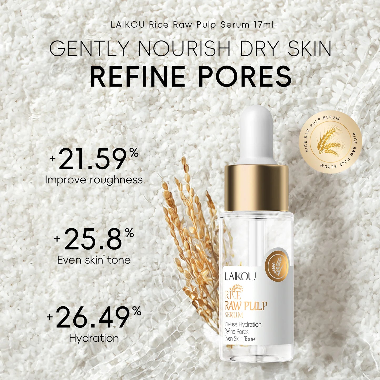 White Rice Brightening Serum – Deep Hydration & Glow Essence (17ml)