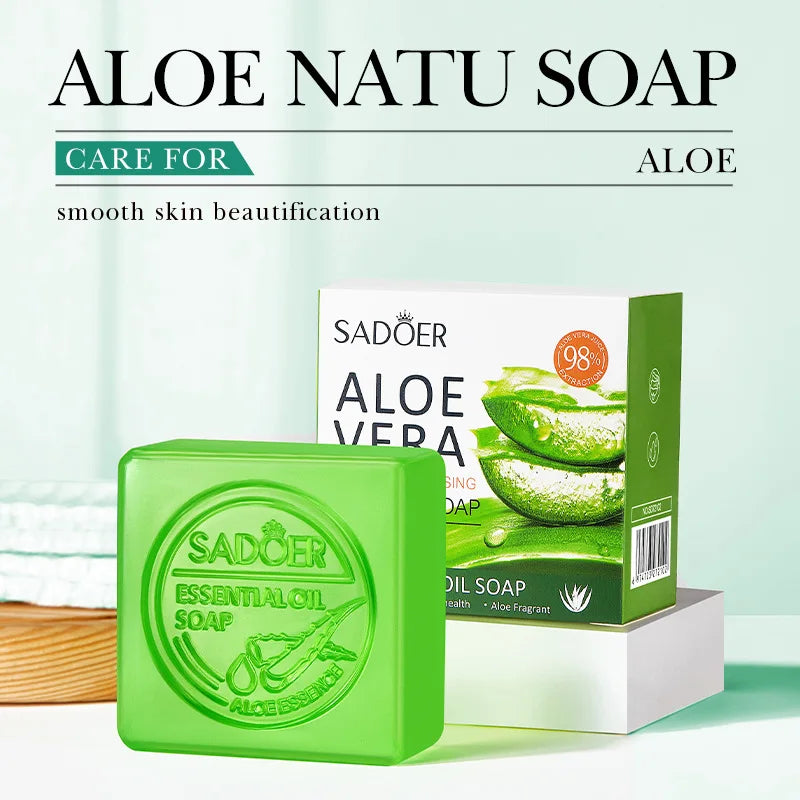 Aloe Vera Handmade Soap – Nourishing Essential Oil Cleansing Bar (100g)