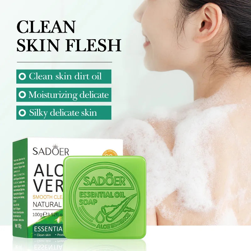 Aloe Vera Handmade Soap – Smooth Cleansing Essential Oil Bar (100g)
