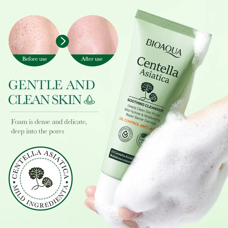 BIOAQUA Centella Facial Cleanser – Moisturizing & Oil Control Face Wash