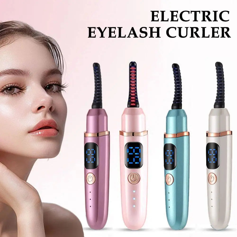 Electric Eyelash Curler Long-lasting Styling  3 Heat Settings & LED Light Type-C Charging Heated Eyelash Curler Makeup Tool
