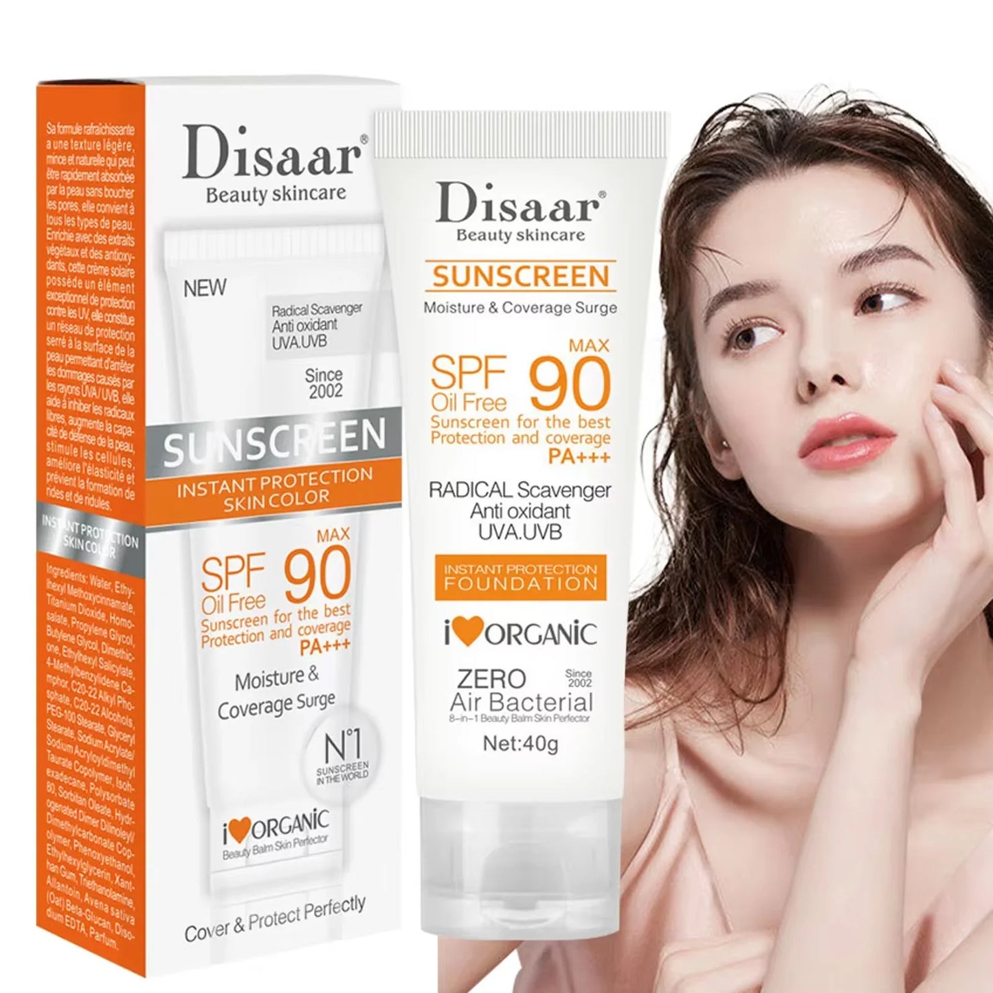 Waterproof Sunscreen SPF90+ – Facial & Body UV Defense