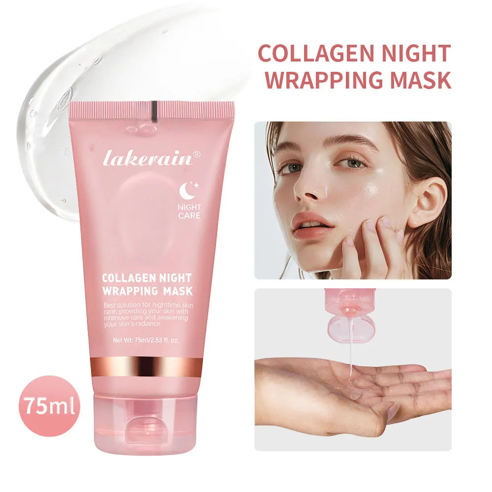 Collagen Face Mask Set – Brush Applicator, Hydrating & Brightening Skin Care