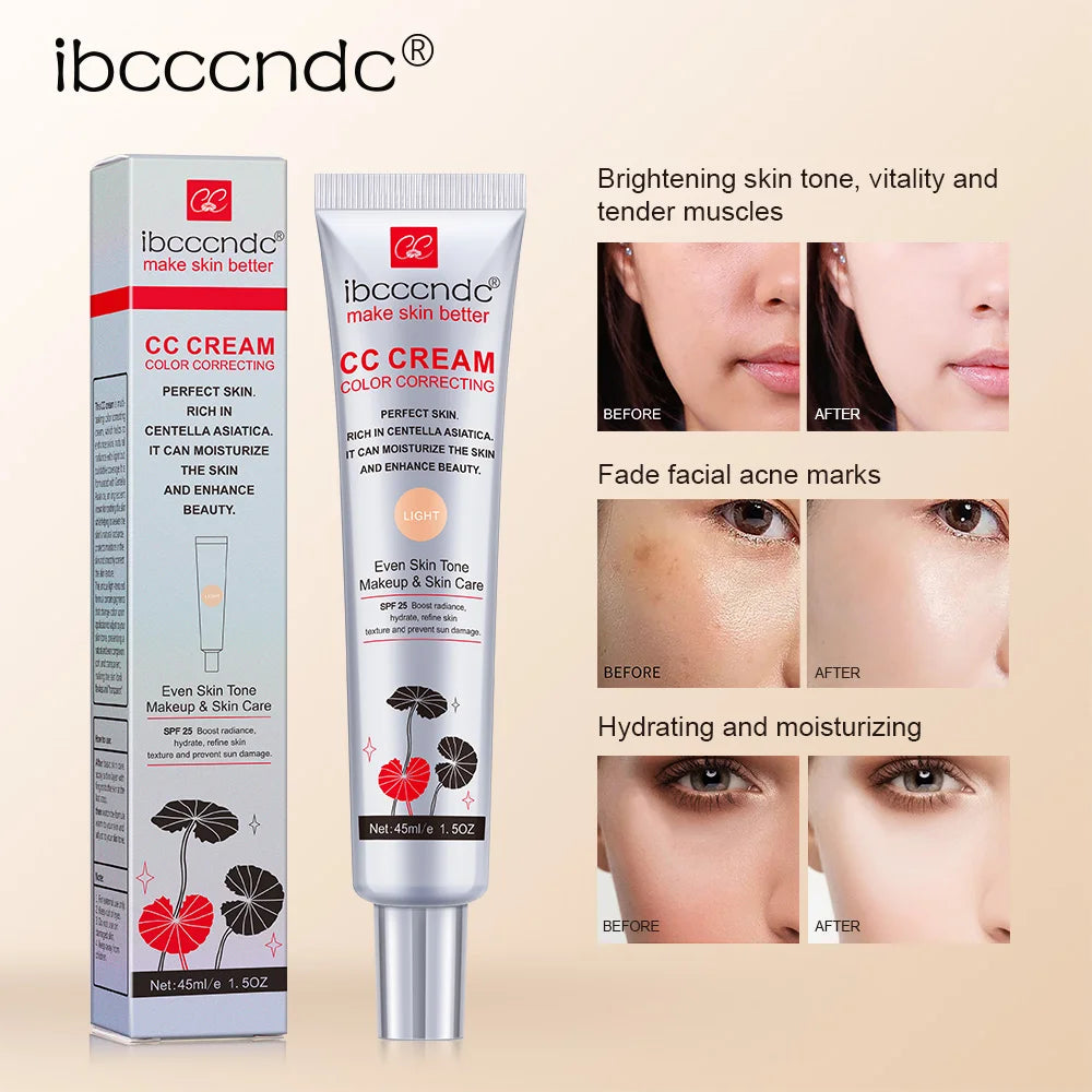 Waterproof CC Cream – Moisturizing, Sweat-Proof, Long-Lasting Coverage