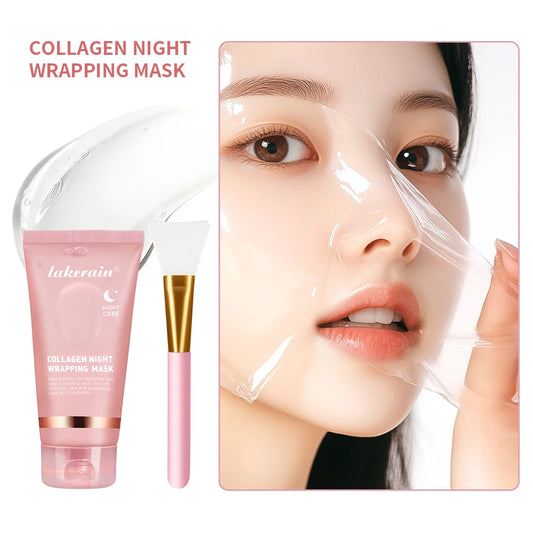 Collagen Face Mask Set – Brush Applicator, Hydrating & Brightening Skin Care