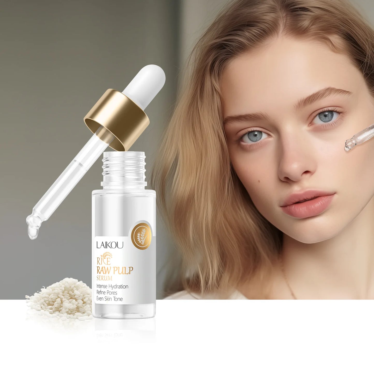 White Rice Brightening Serum – Deep Hydration & Glow Essence (17ml)