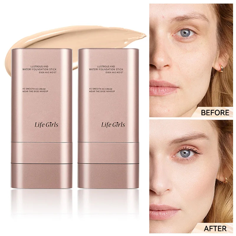 Light Hydrating Foundation – Natural Finish, Waterproof & Brush Applicator
