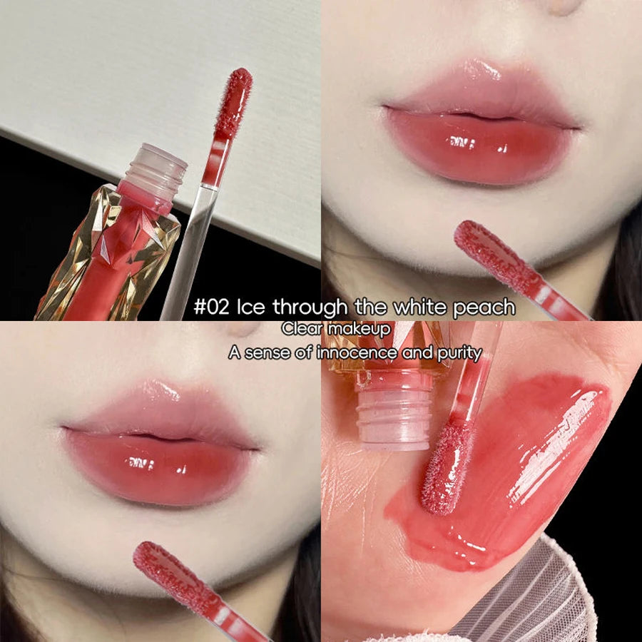 Long-Lasting Waterproof Lip Gloss – Moisturizing Mirror Shine, Transparent Finish