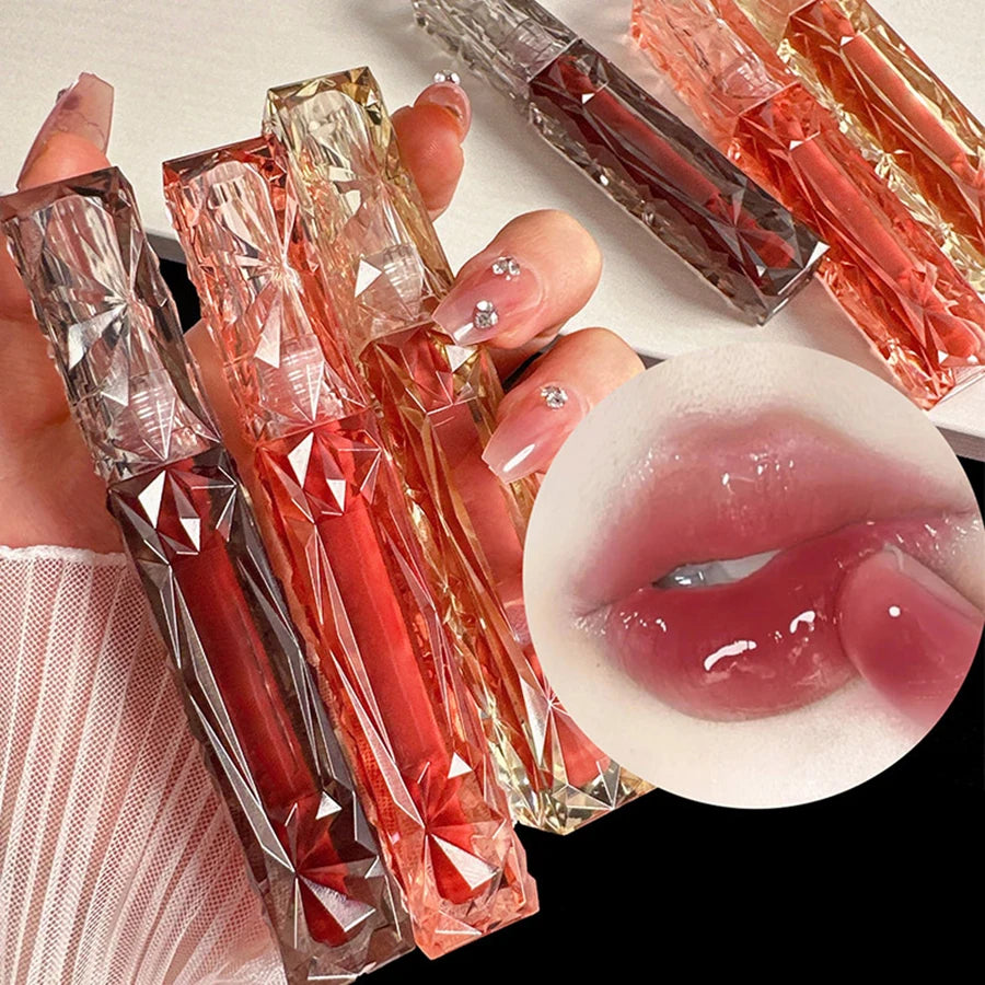 Long-Lasting Waterproof Lip Gloss – Moisturizing Mirror Shine, Transparent Finish