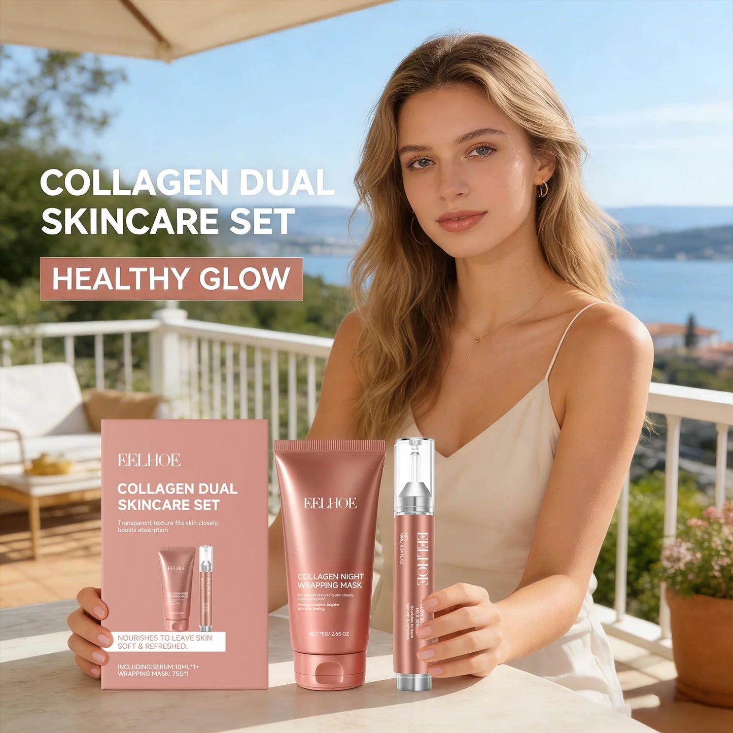 Collagen Wrapping Face Mask Set – Hydration, Elasticity & Brightening Night Care