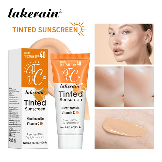 SPF40 Tinted Moisturising Sunscreen – Vitamin C, UV Protection & Anti-Ageing (40ml)
