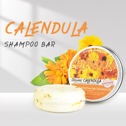 Calendula Shampoo Bar – Deep Clean & Oil Control, Silicone-Free